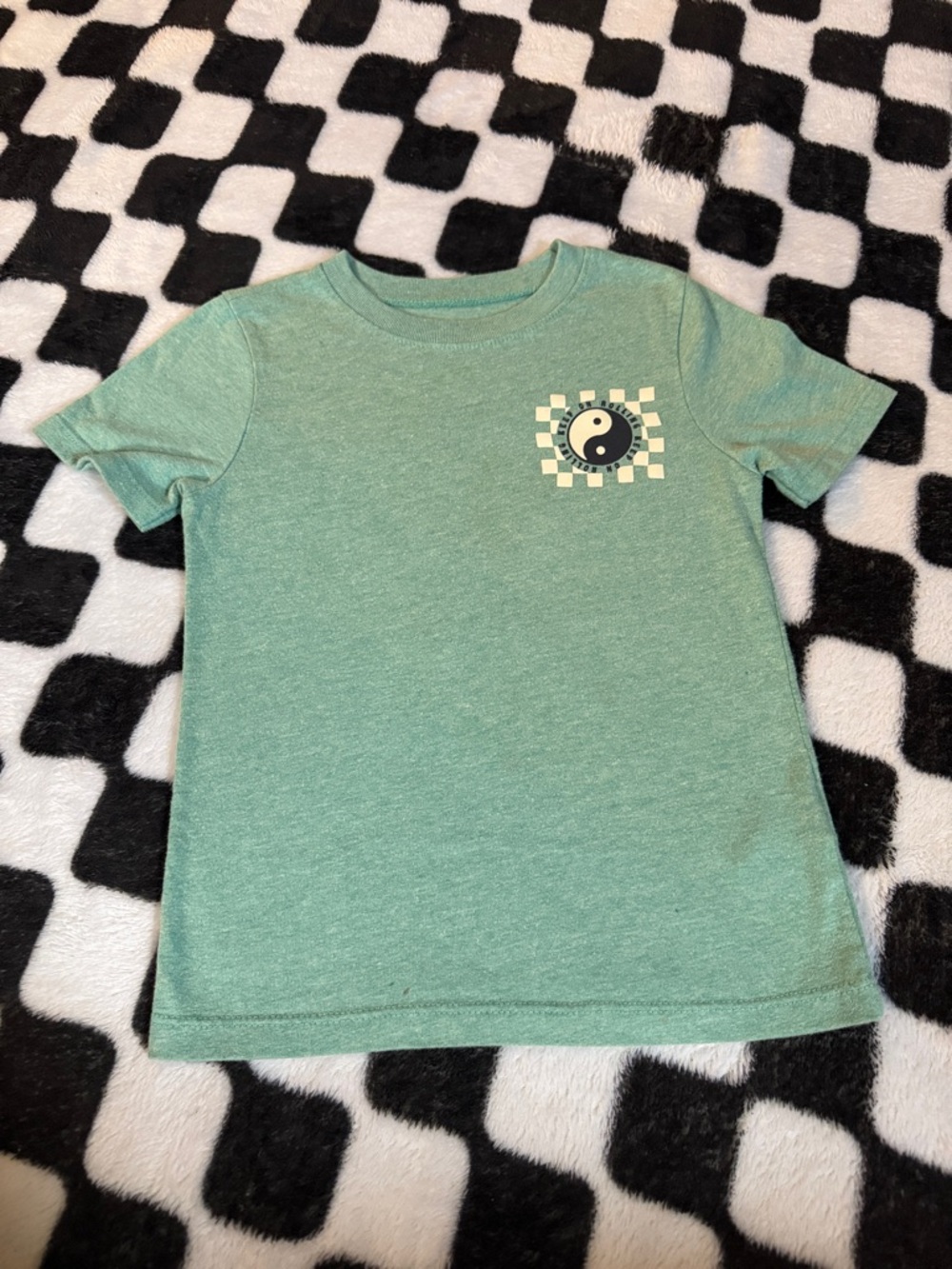 Kids' Mint Green Yin Yang Graphic Tee
